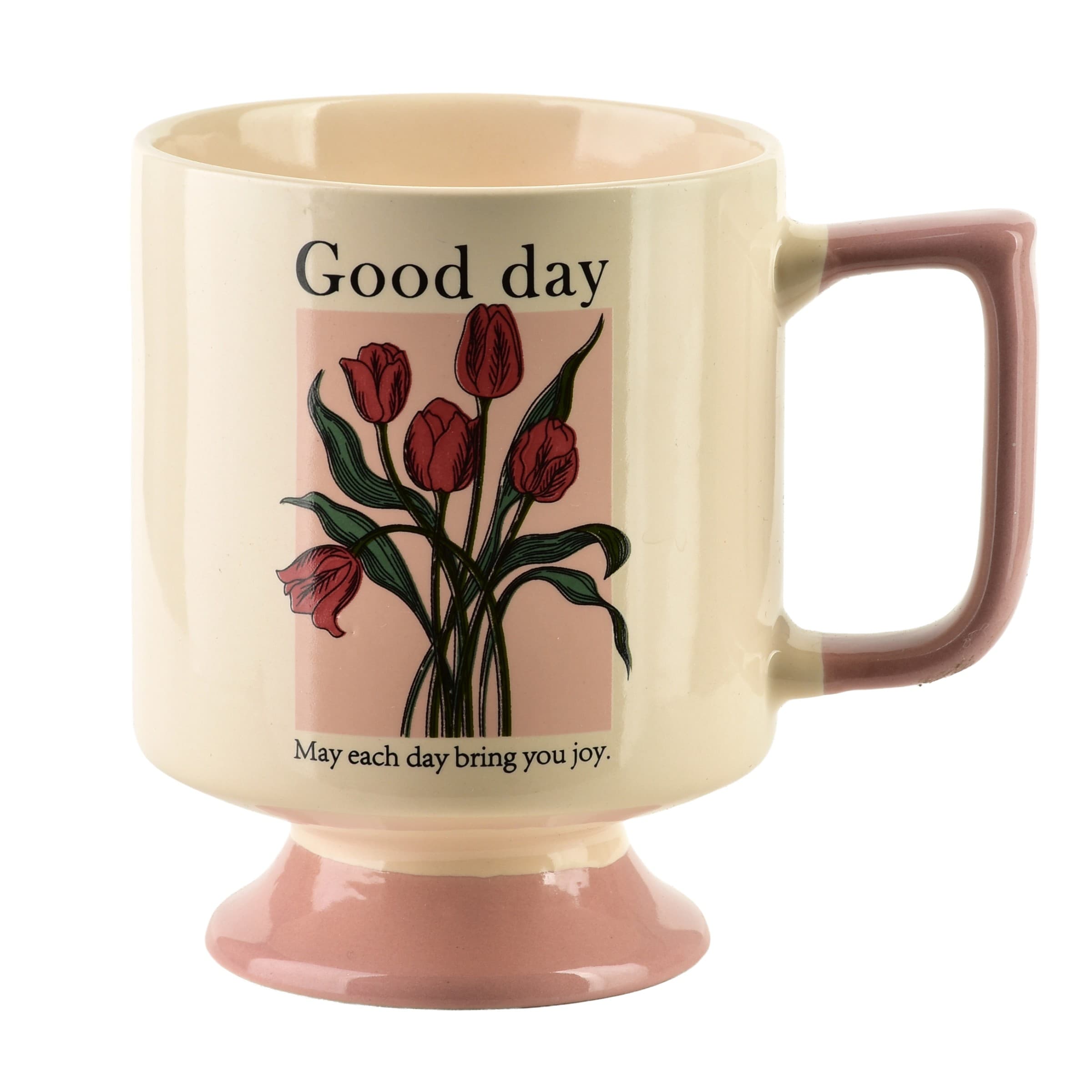 Porcelánový hrnček REJKA 300 ml krémový/ružový 1