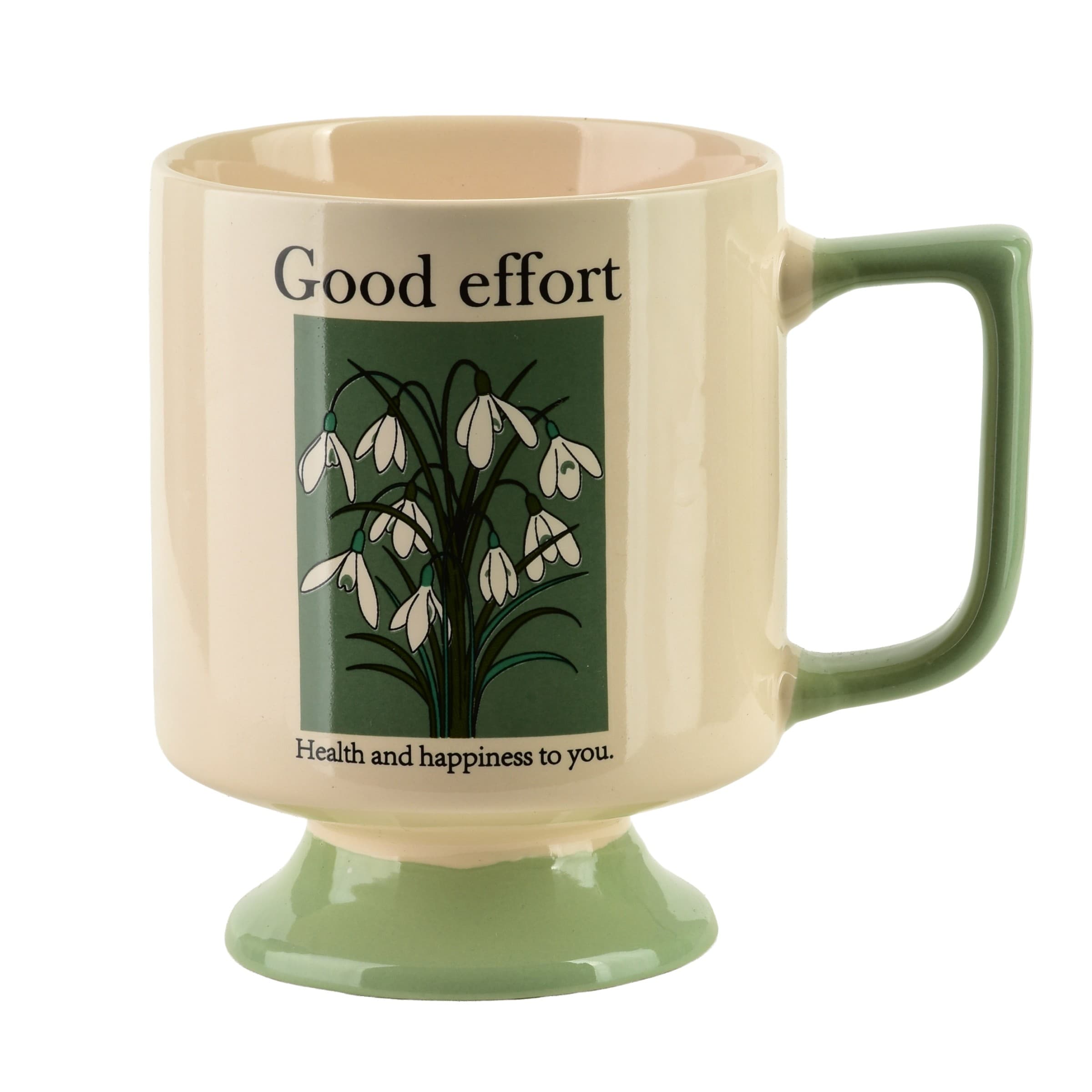 Porcelánový hrnček REJKA 300 ml krémový/zelený