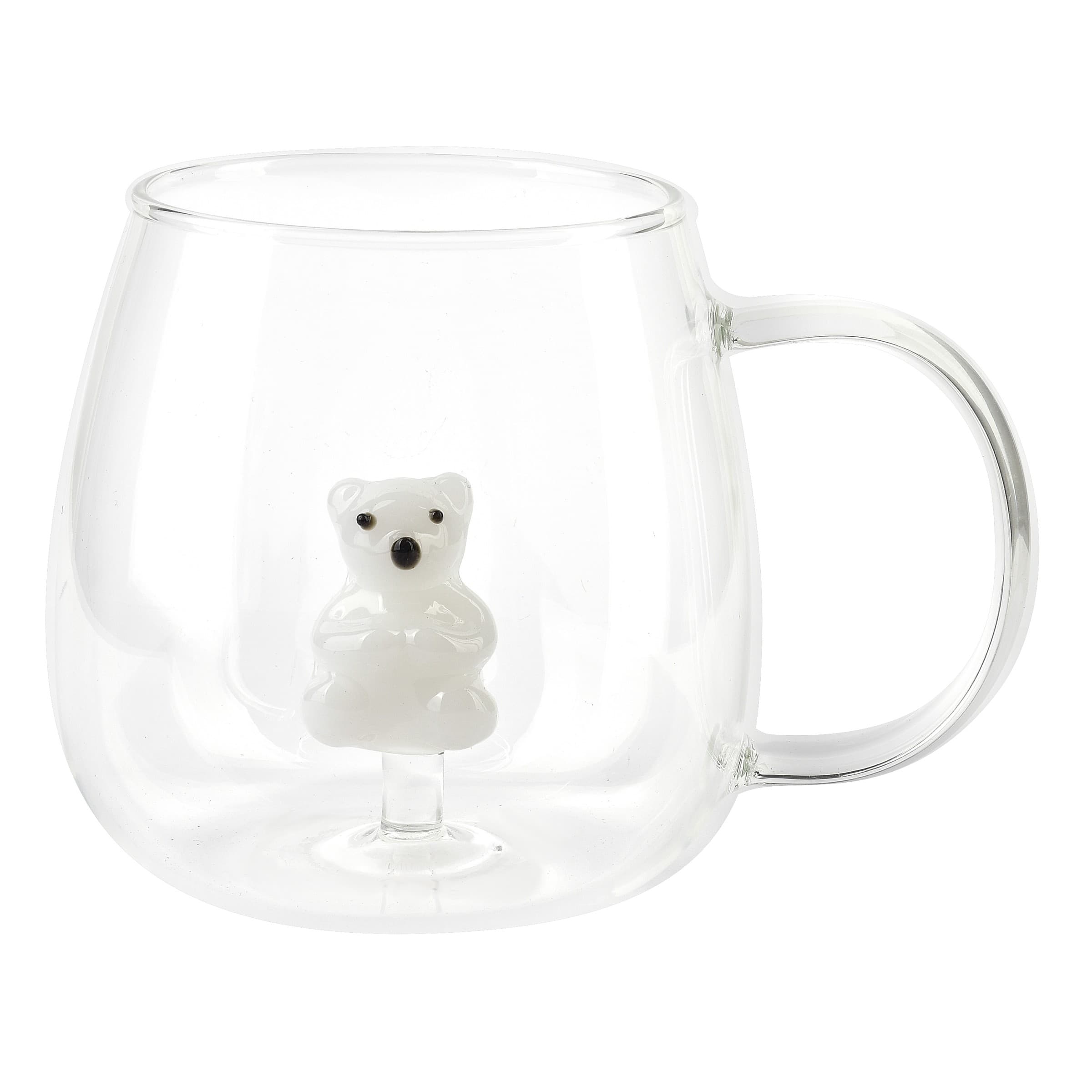 Sklenený hrnček PETER BEAR 400 ml číry 1
