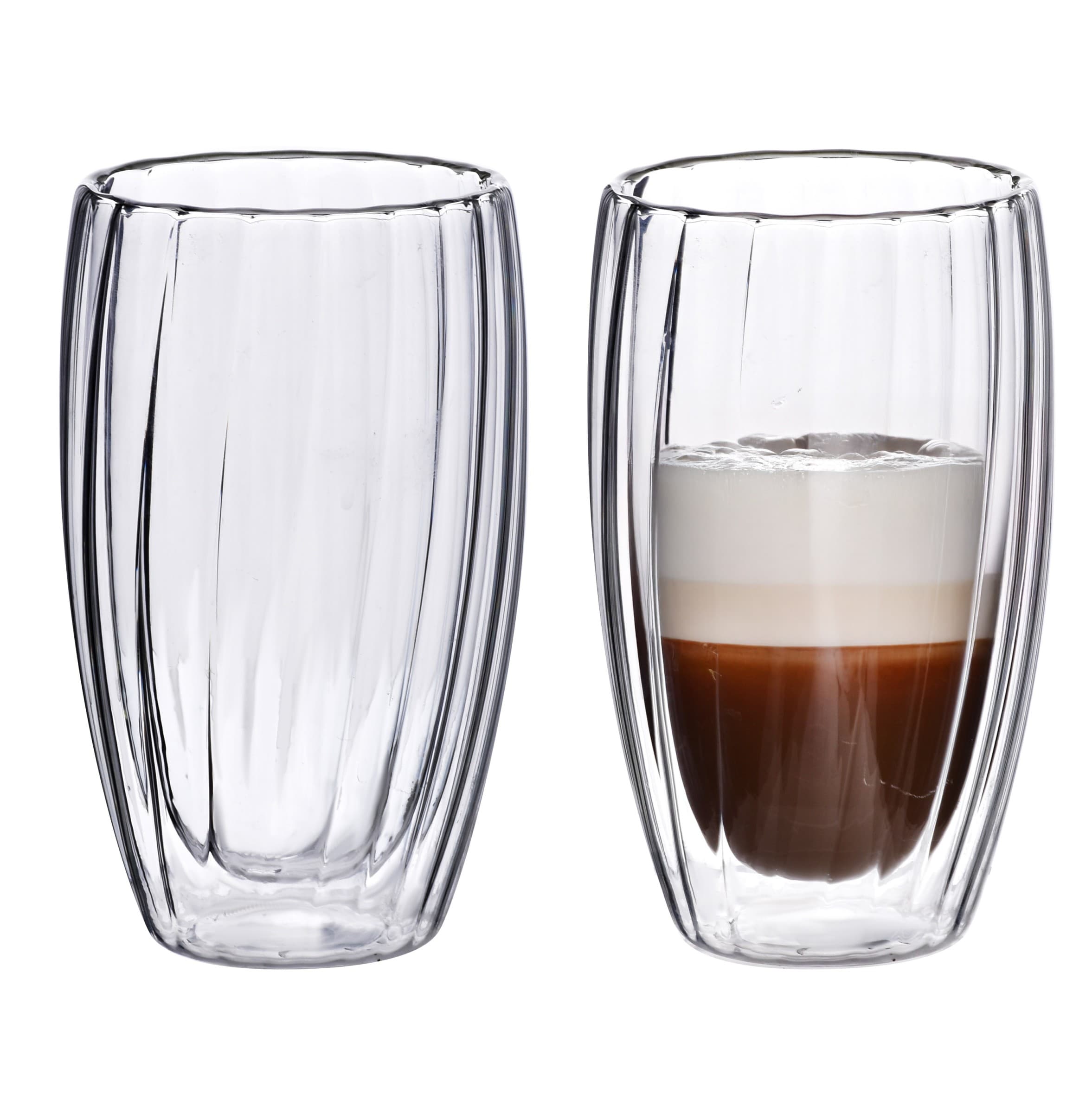 Súprava 2 ks sklenených pohárov PETER STRIPES 450 ml číra 1