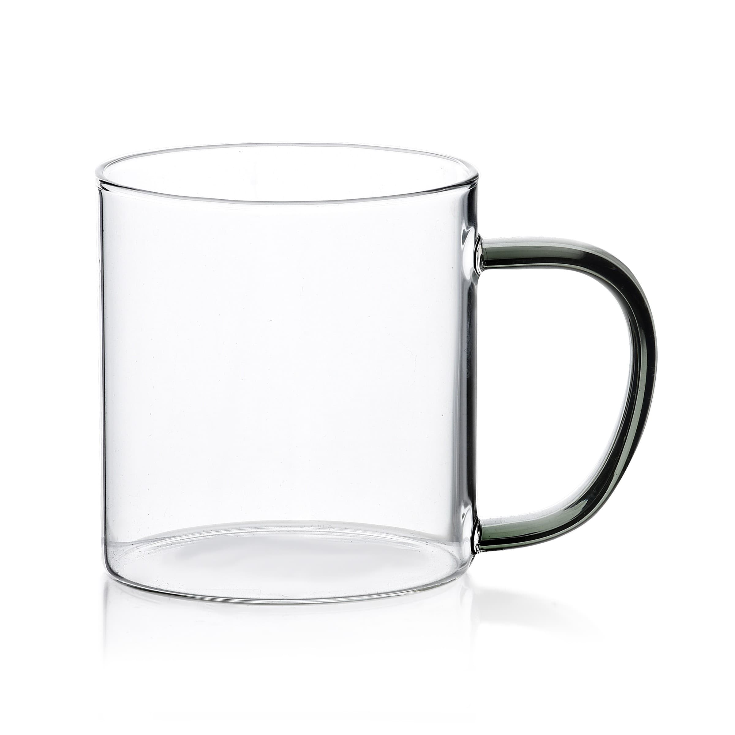 Sklenený hrnček PETER BLACK 450 ml číry
