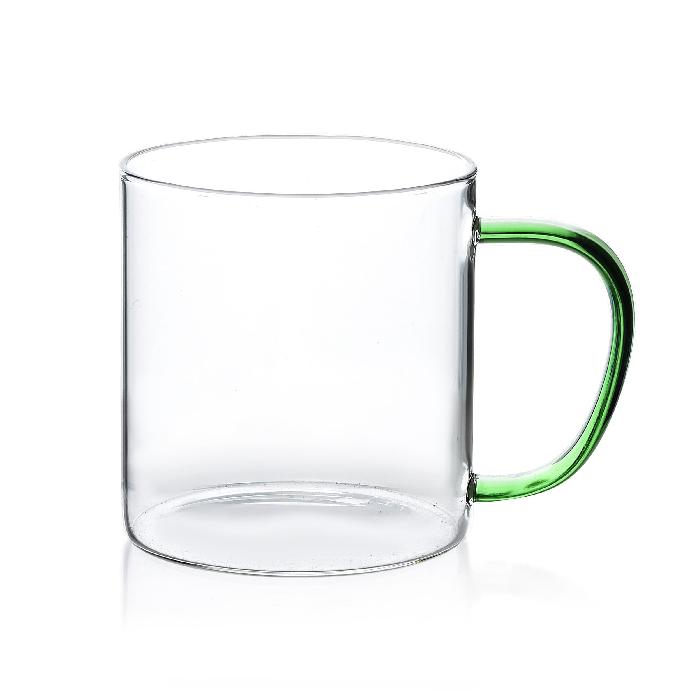 Sklenený hrnček PETER zelený 450 ml číry 1