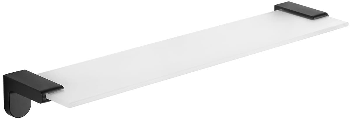 Sklenená polica MEXEN LEA 47 cm čiernobiela
