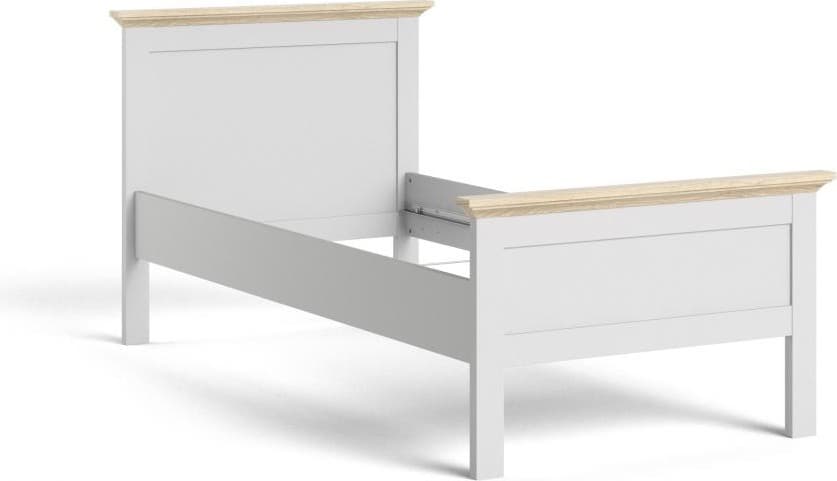 Posteľ Provine 90x200 biela/dub 1