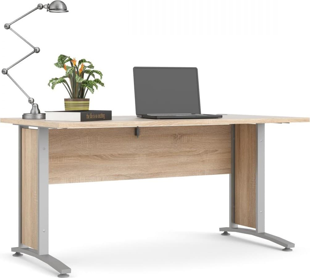 Písací stôl Officer 80400/71 150 cm dub Sonoma/strieborný 1