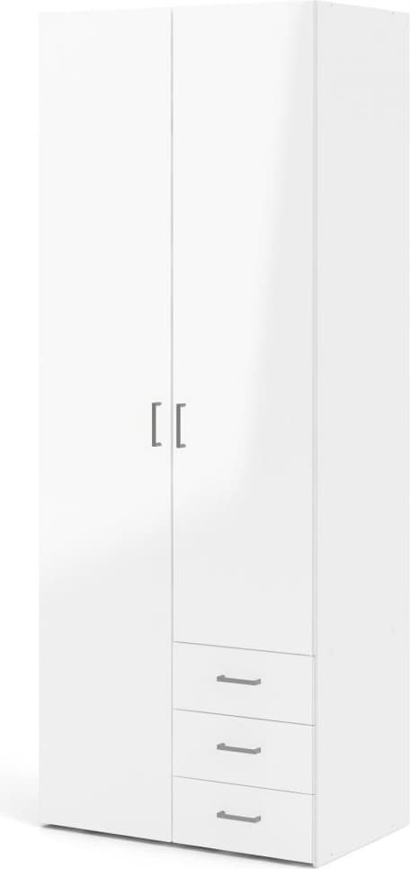 Šatníková skriňa Sida 77 cm biely lesk 1