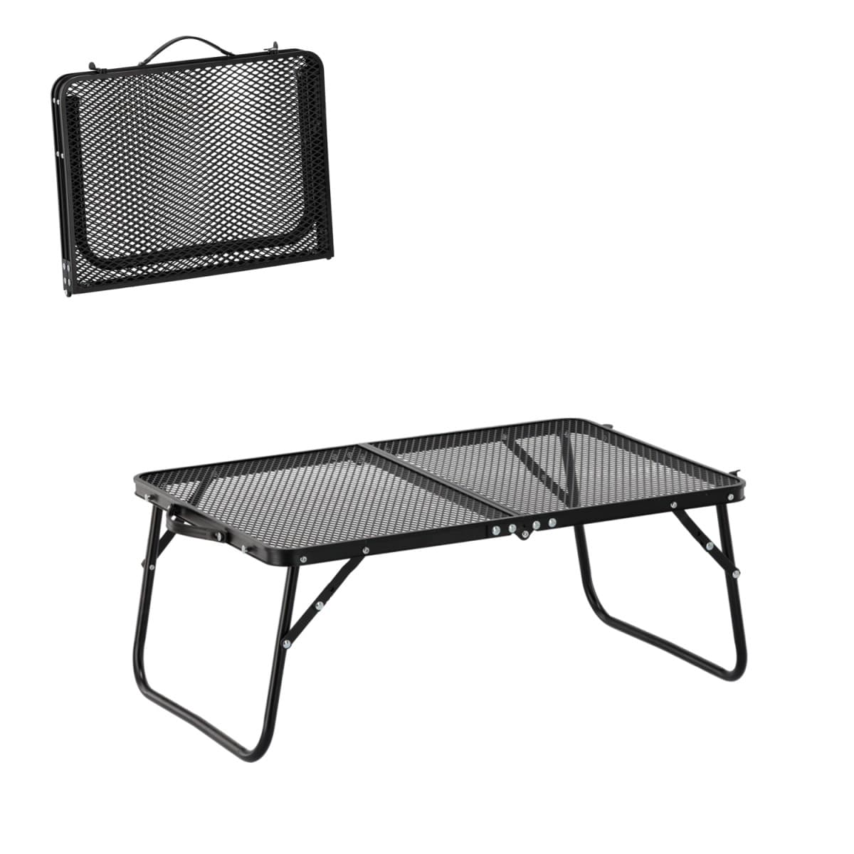 Skladací kempingový turistický stôl Komo 60 cm čierny 1
