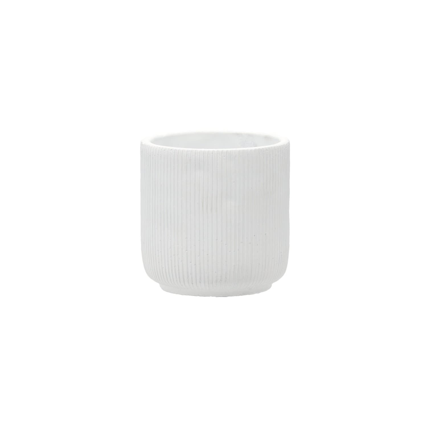 Cementový obal na kvetináč ANTIQUE I 11,5 cm biely