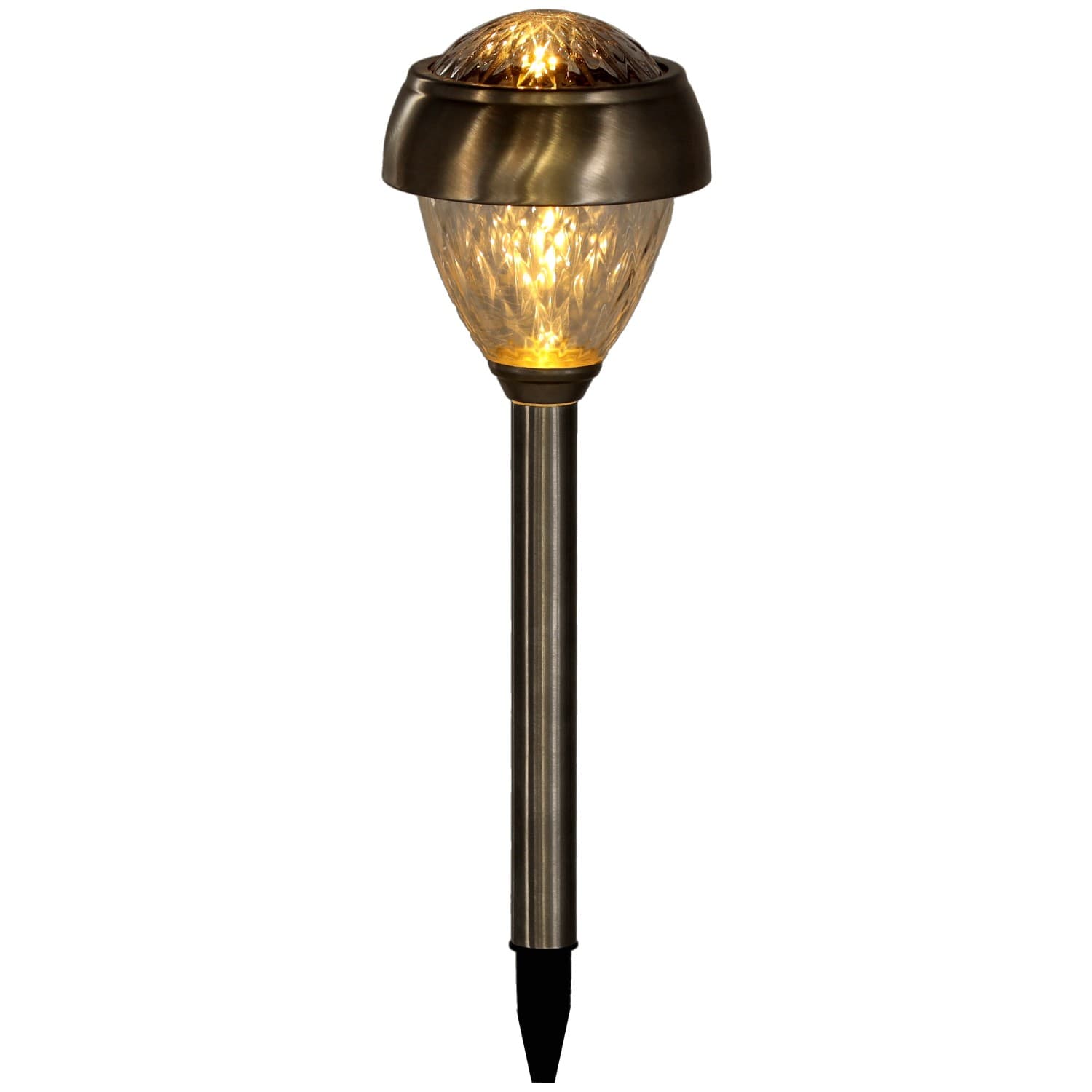 Solárna LED lampa Leya teplá biela/strieborná