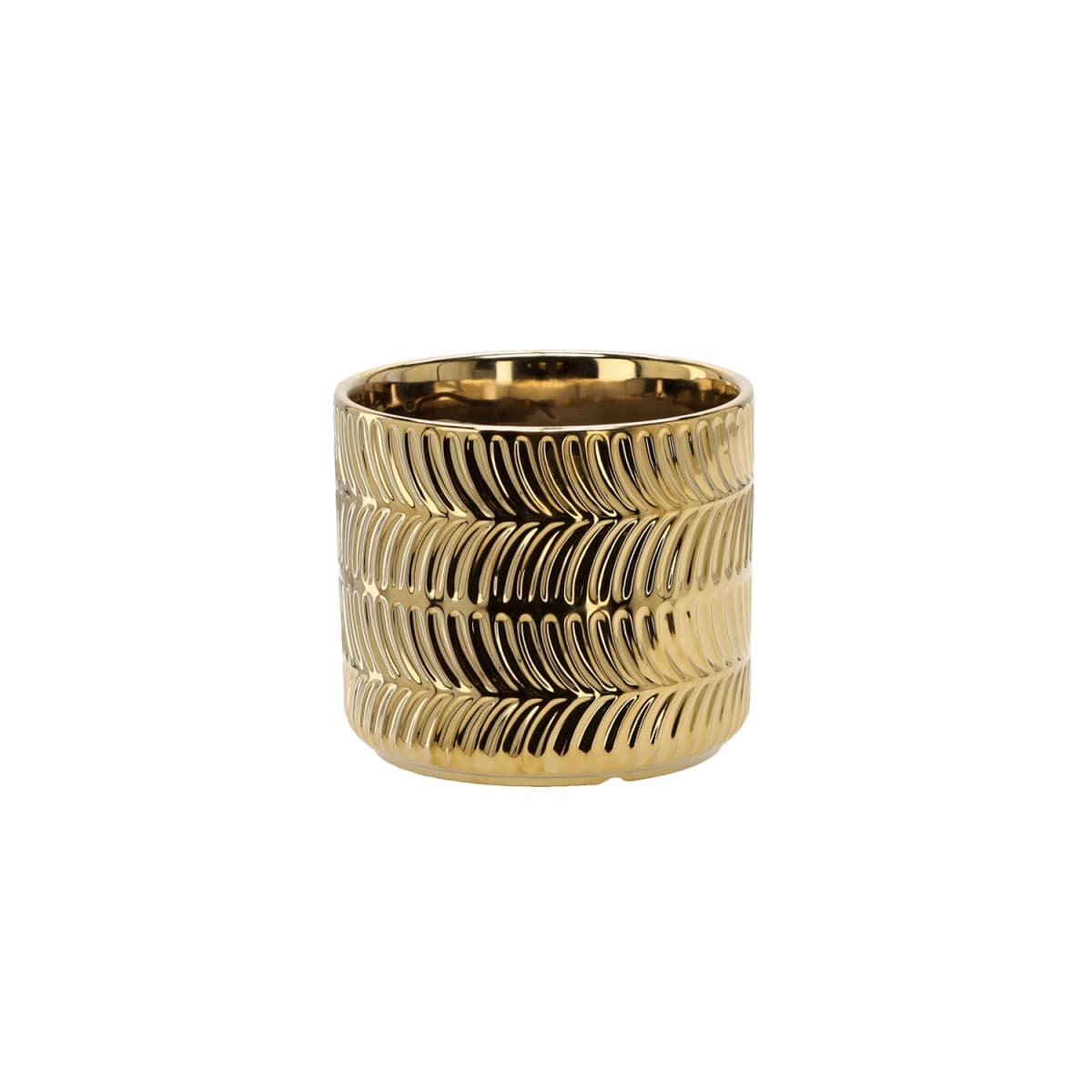 Keramický obal na květináč GOLDENO 15x15x13 cm zlatý