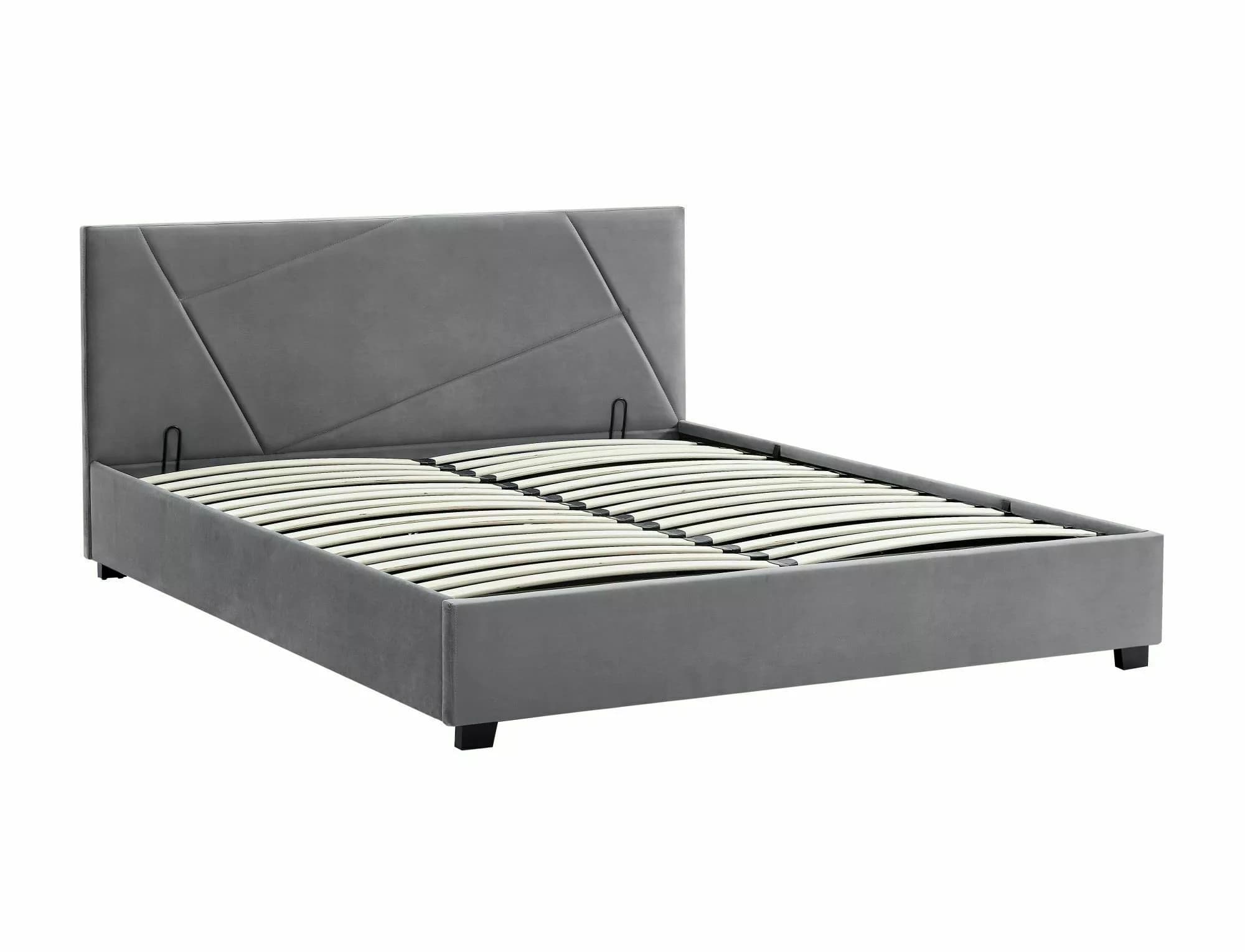 Dvojlôžková čalúnená posteľ Columbia Velvet 140x200 s úložným priestorom sivá