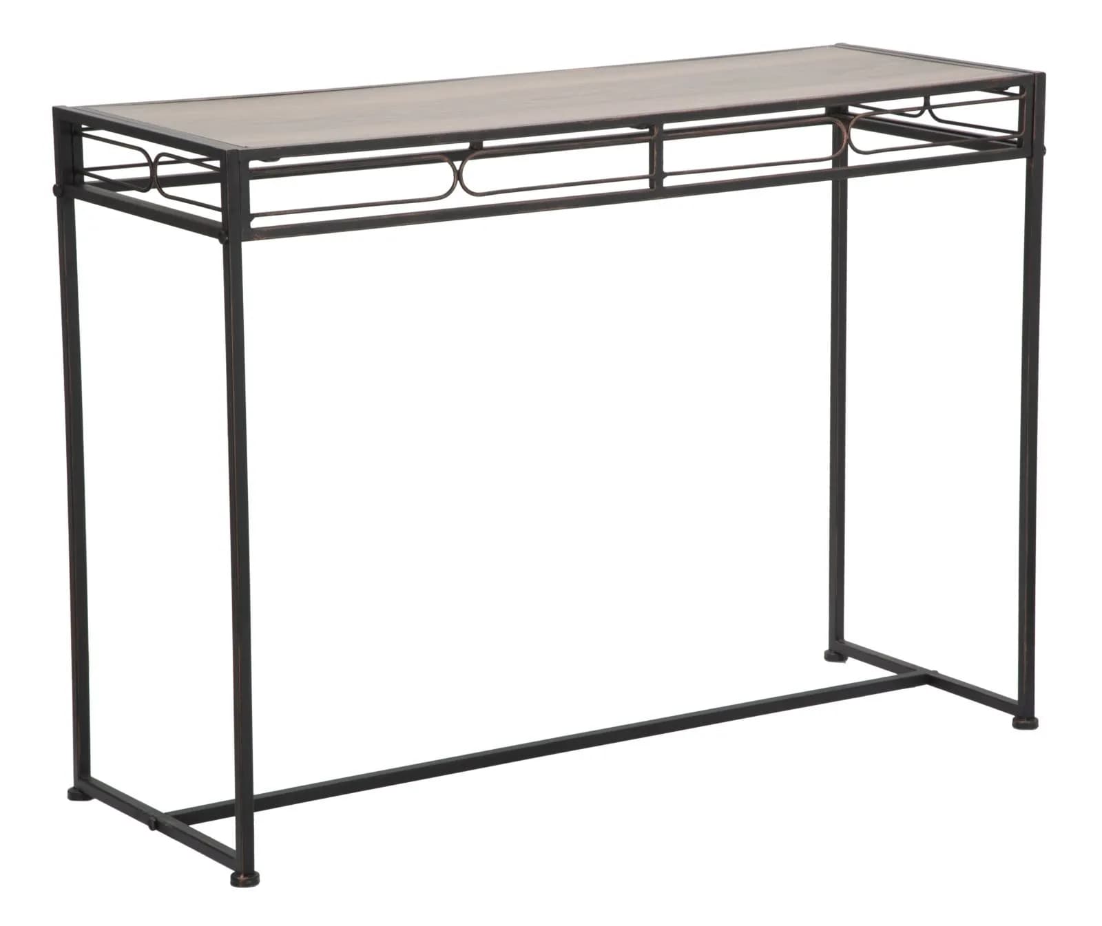 Konzolový stolík Essential 110 cm čierny/hnedý 1