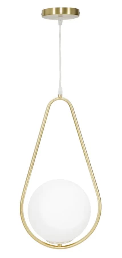 Závesný luster Glamy 46 cm biely/zlatý 1