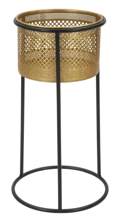 Stojan na kvety Simply 50 cm čierno-zlatý