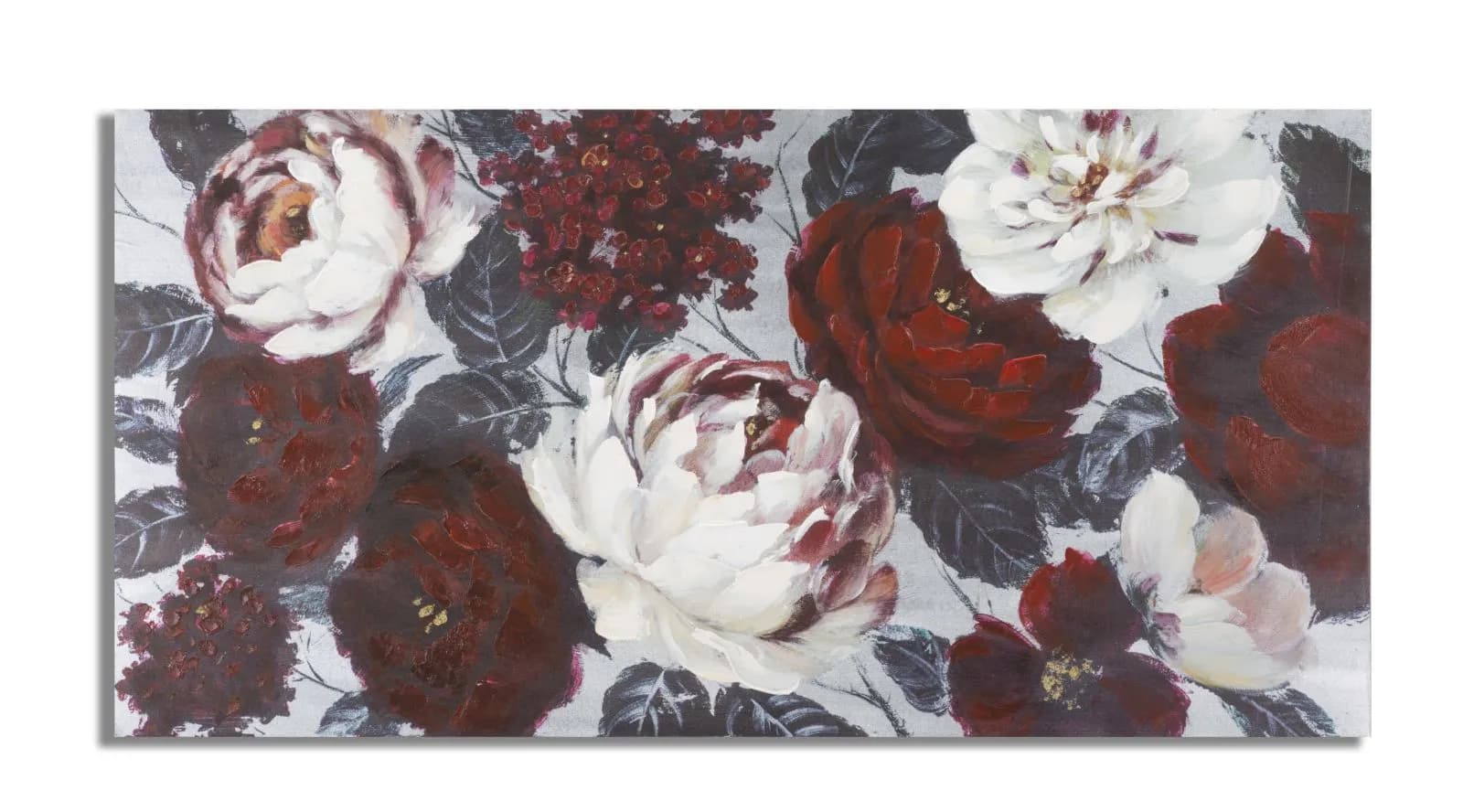 Obraz Flower Darkback 120x60 cm červeno-biely