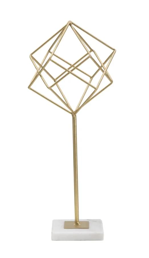 Kovová dekorácia Kocka 41,5 cm zlatá