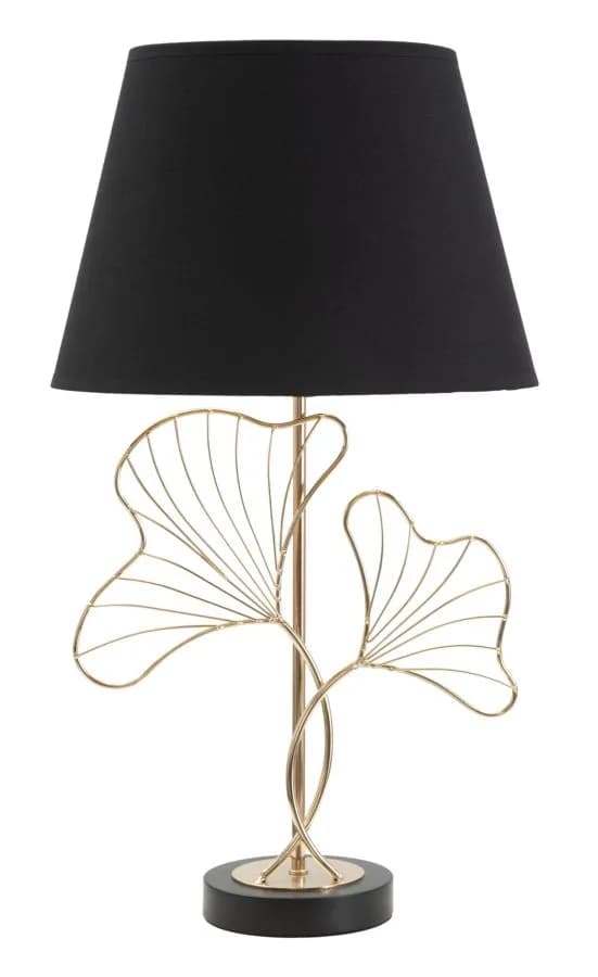 Stolná lampa Leaves 60 cm čierno-zlatá 1