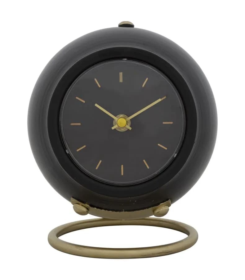 Stolné hodiny Ball 19 cm čierne/zlaté 1
