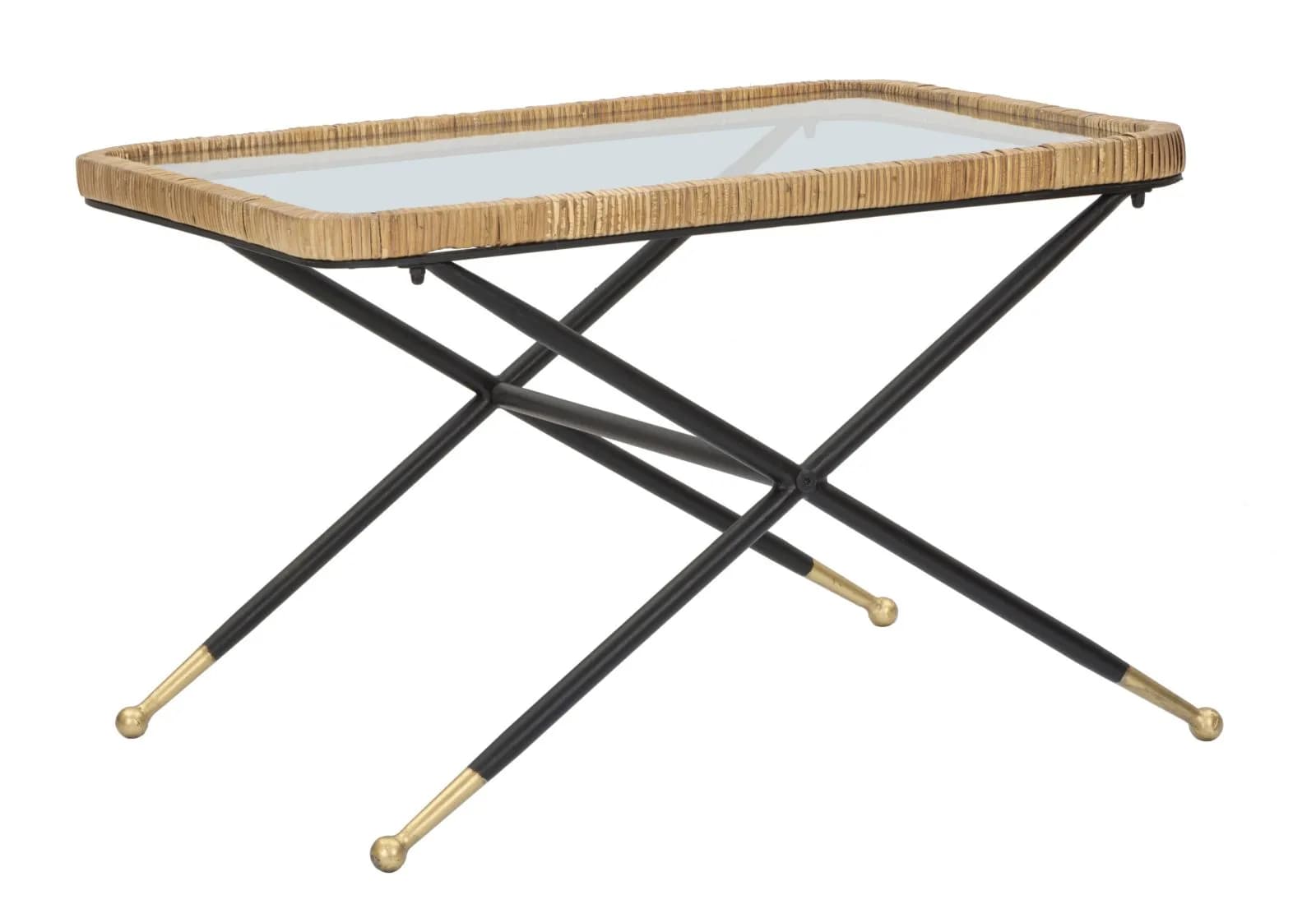 Konferenčný stolík Barth 70 cm hnedý/čierny