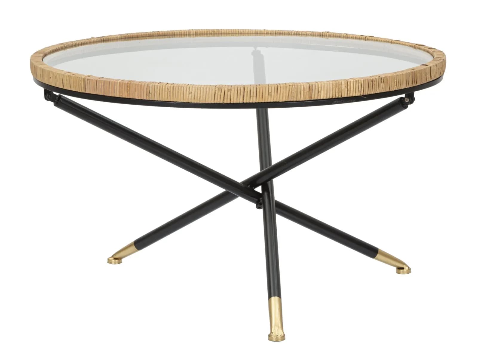 Konferenčný stolík Saint Barth 80 cm hnedo-čierny 1