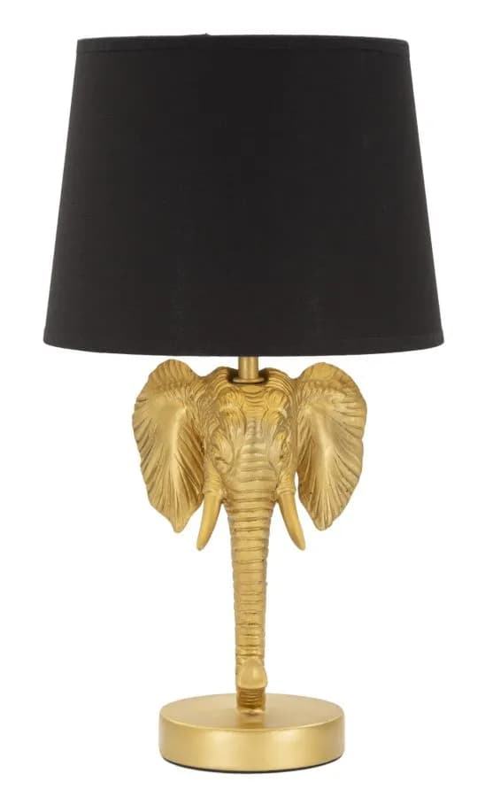Stolná lampa Elephant 43 cm čierno-zlatá