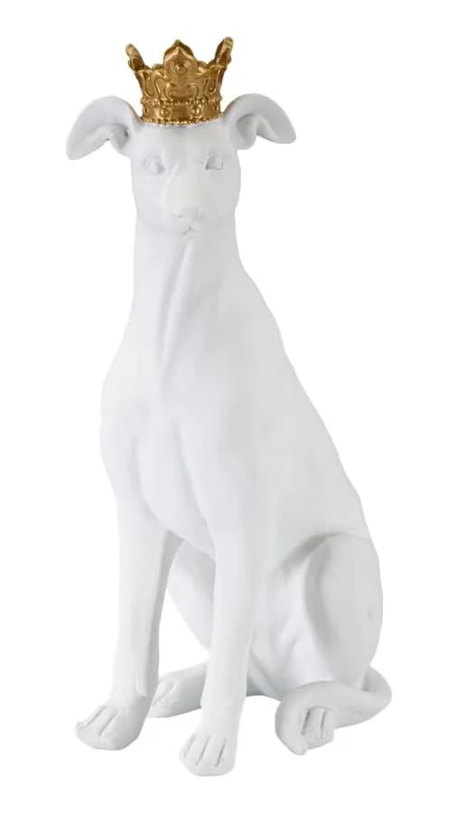 Dekoratívna soška Dog 33 cm biela