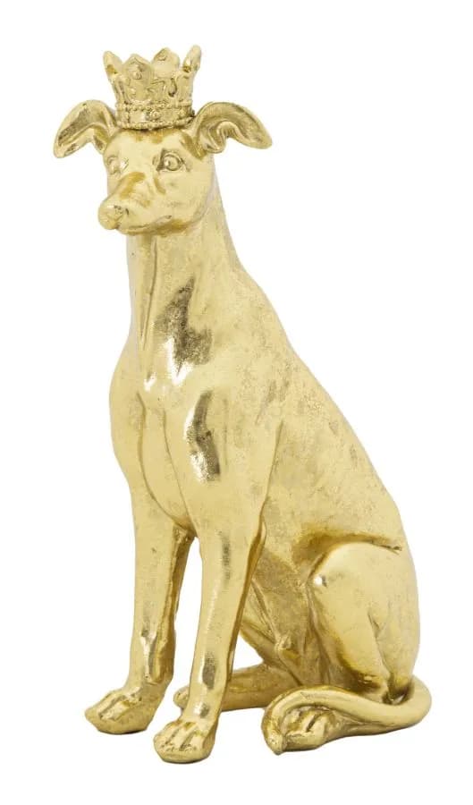 Dekoratívna soška Dog 33 cm zlatá 1