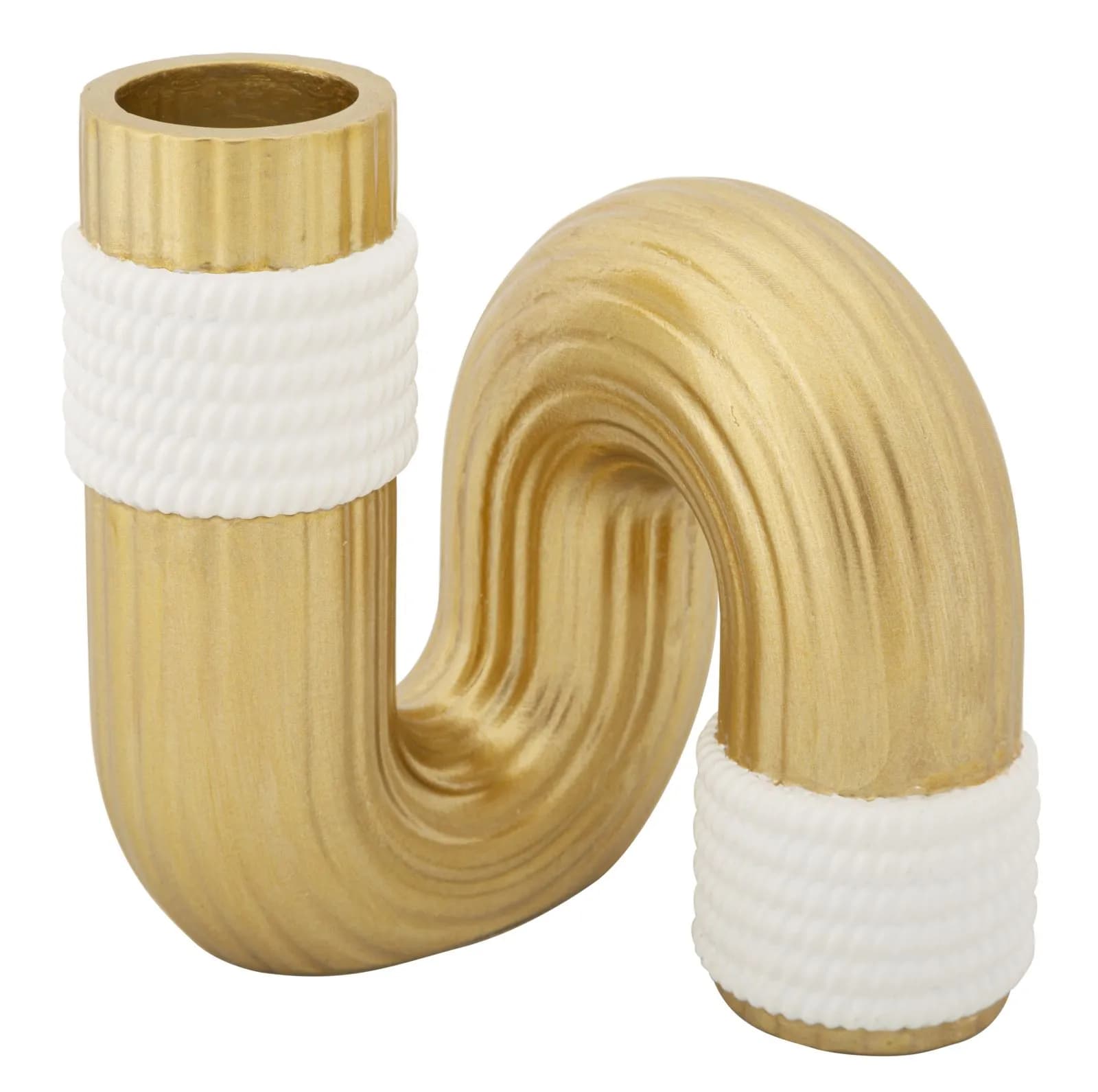 Váza Bann Veľká 12 cm zlatá/biela 1