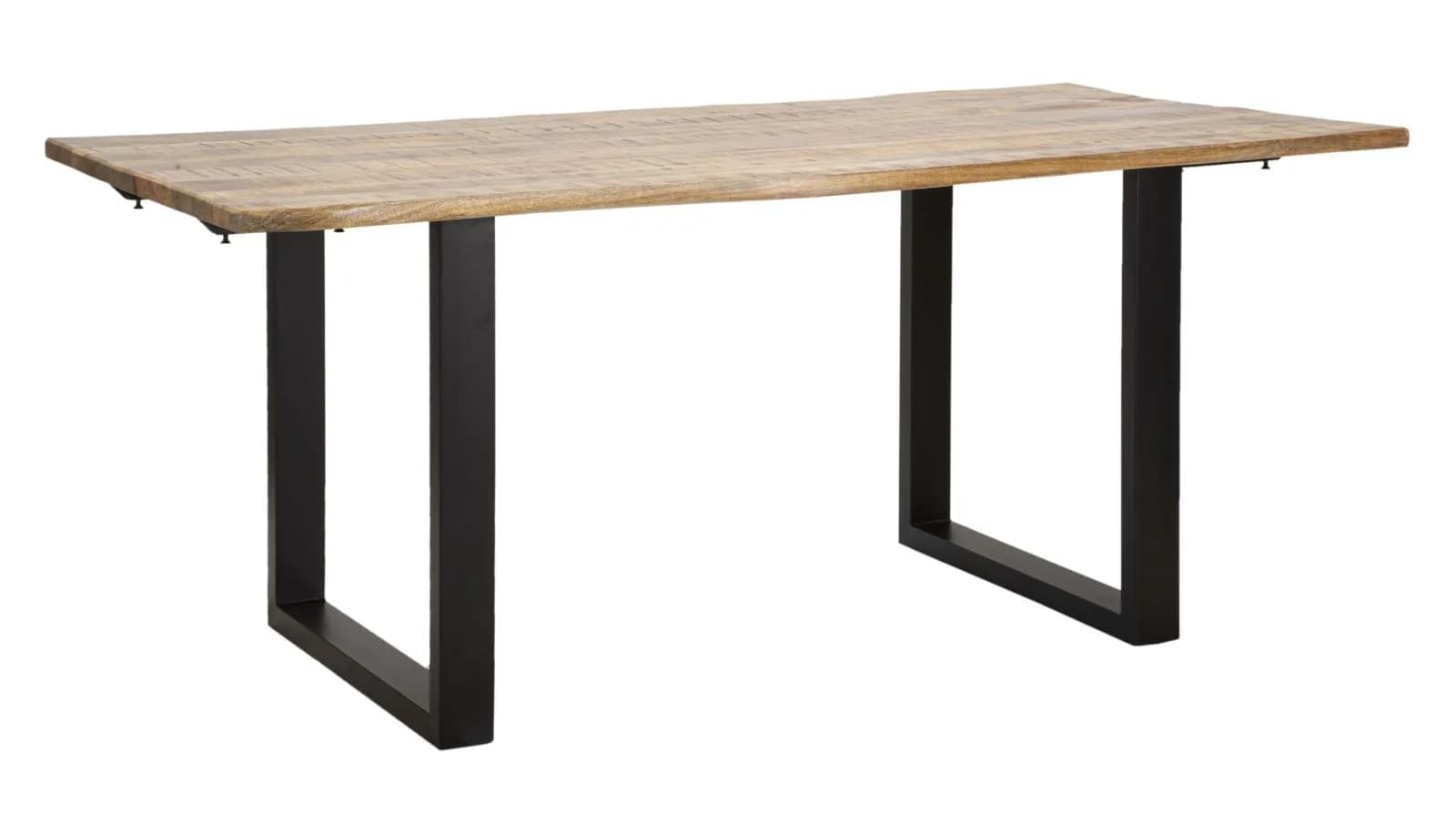 Jedálenský rozkladací stôl Edge 180/280 cm z masívu hnedý/čierny