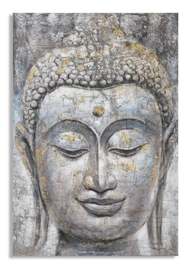 Obraz Face Buddha Light A 80x120 cm sivý 1