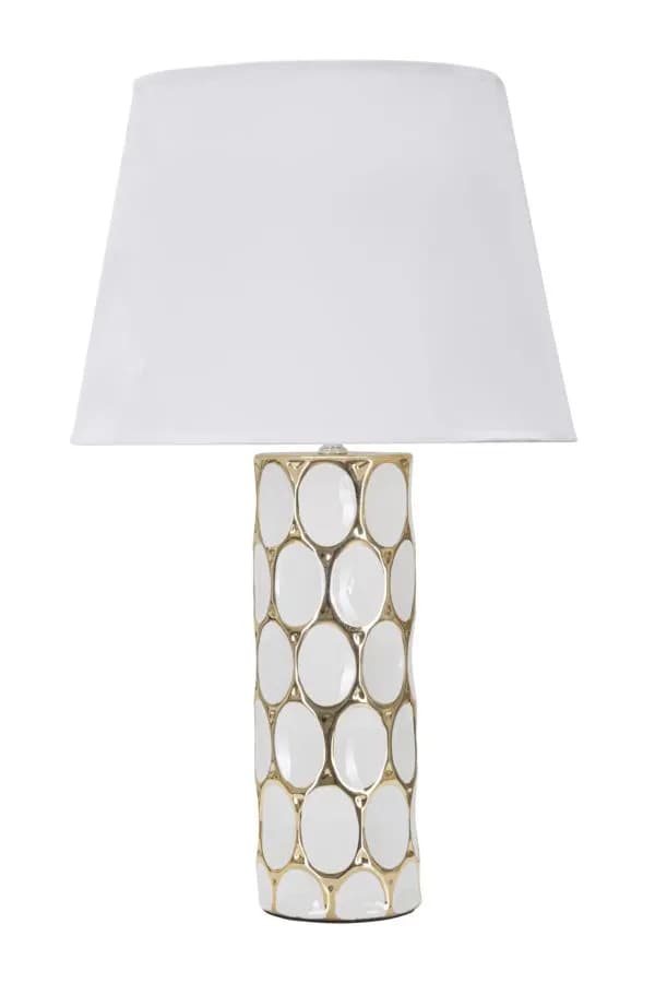 Stolná lampa Glam Carv 56 cm bielo-zlatá