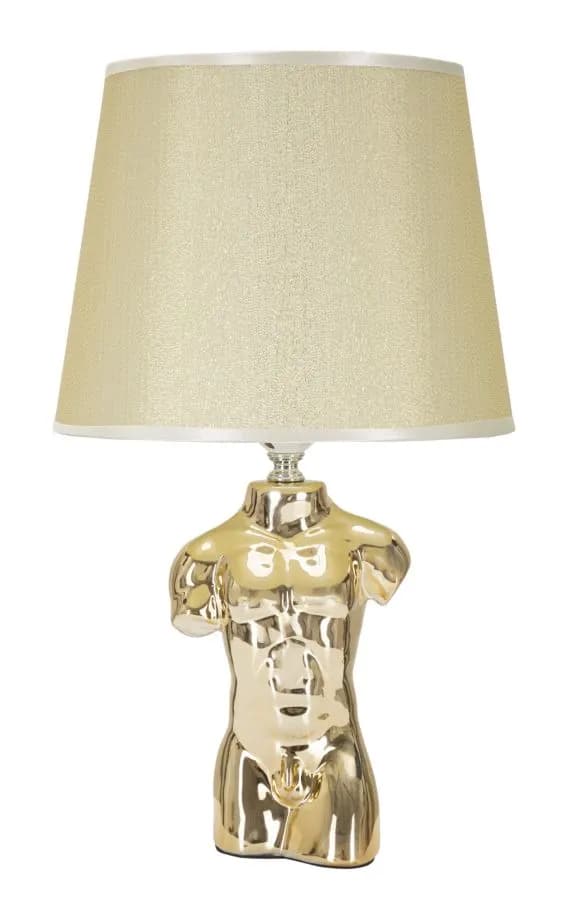 Stolná lampa Glam Man 42,5 cm béžovo-zlatá