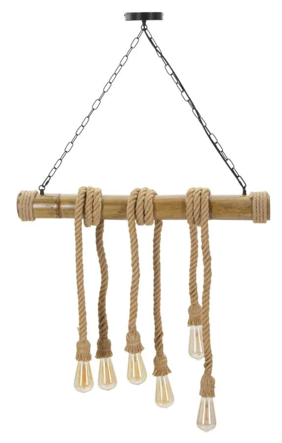 Závesný luster Bamboo 120 cm hnedý 1