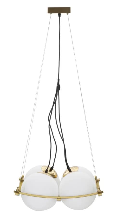Závesný luster Japany 45 cm zlatý/biely 1