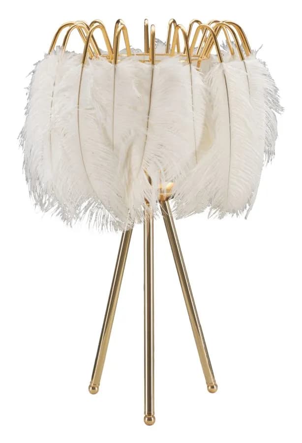 Stolová lampa Feather Stand 60 cm bielo-zlatá 1