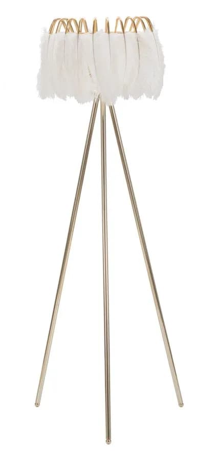 Stojacia lampa Feather 147 cm biela/zlatá