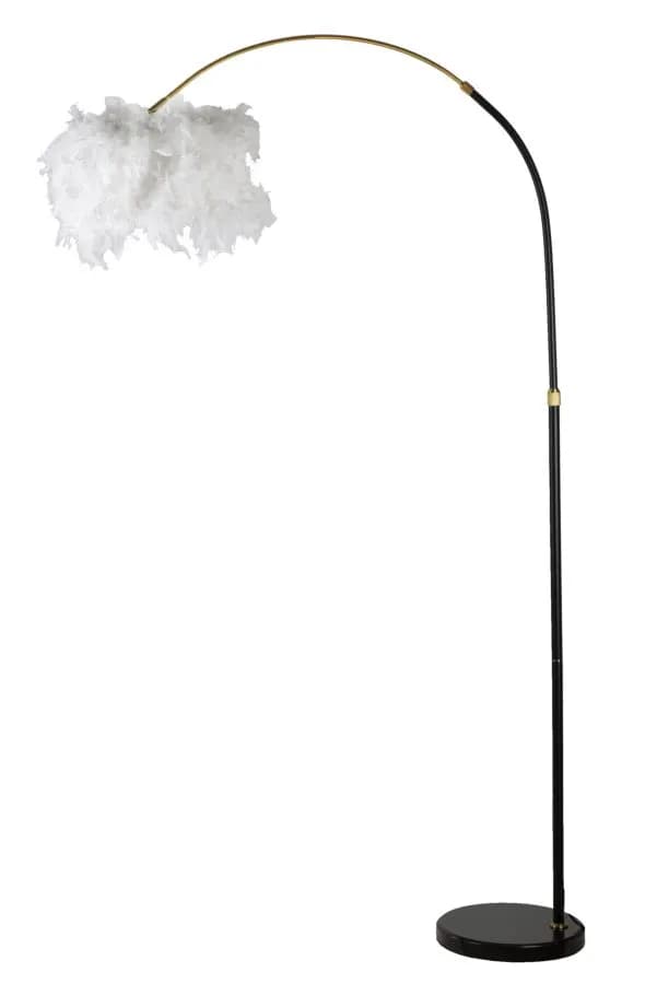Stojacia lampa Plure 180 cm biela/čierna