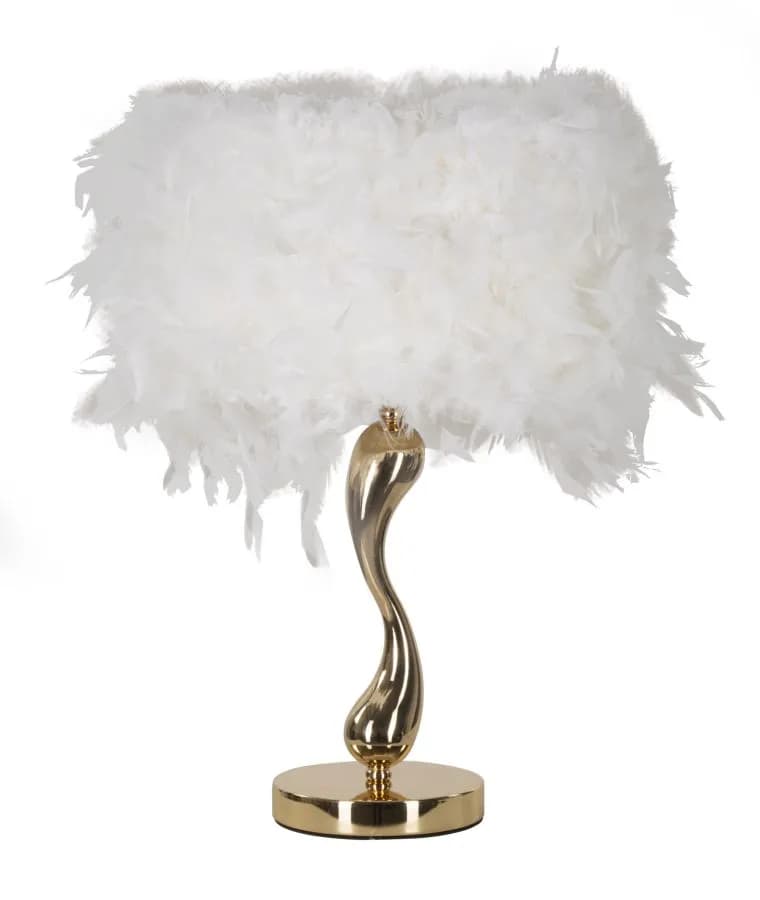 Stolná lampa Cart 47 cm bielo-zlatá 1
