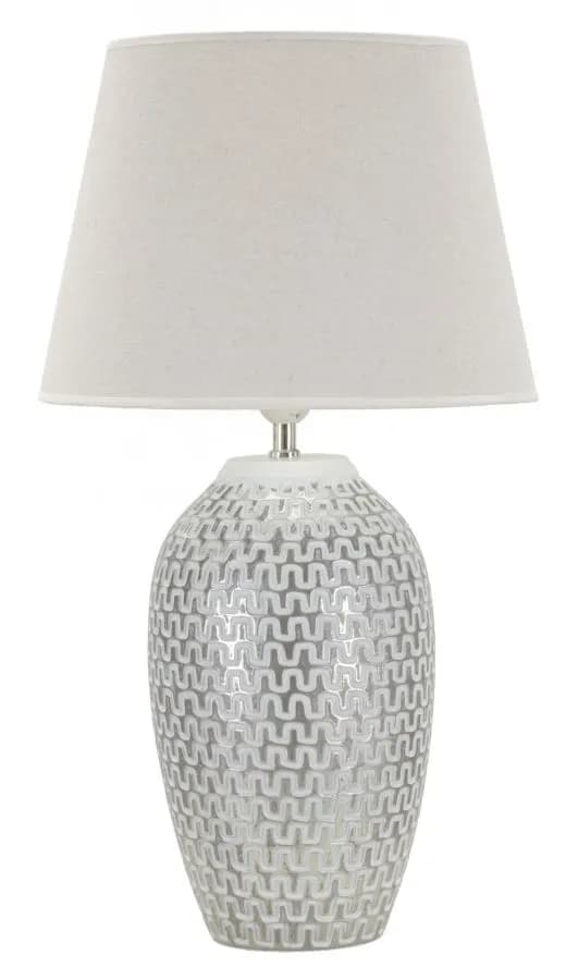 Stolná lampa Vlna 65 cm biela