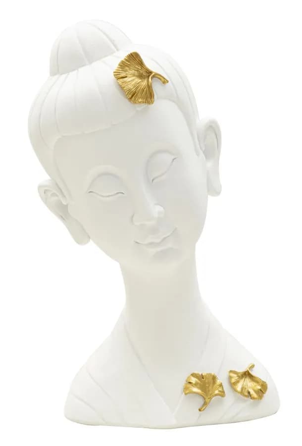 Buddha A 21 cm biela/zlatá dekorácia na stôl 1