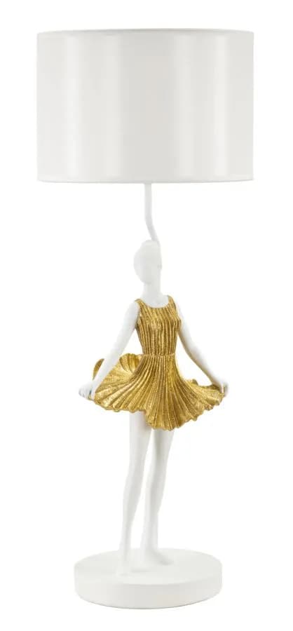 Stolná lampa Dancer 90,5 cm bielo-zlatá 1