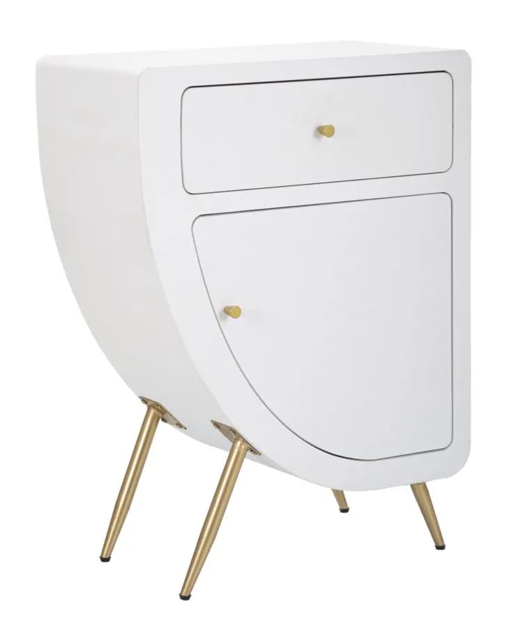 Nočný stolík Venus 60 cm biely/zlatý