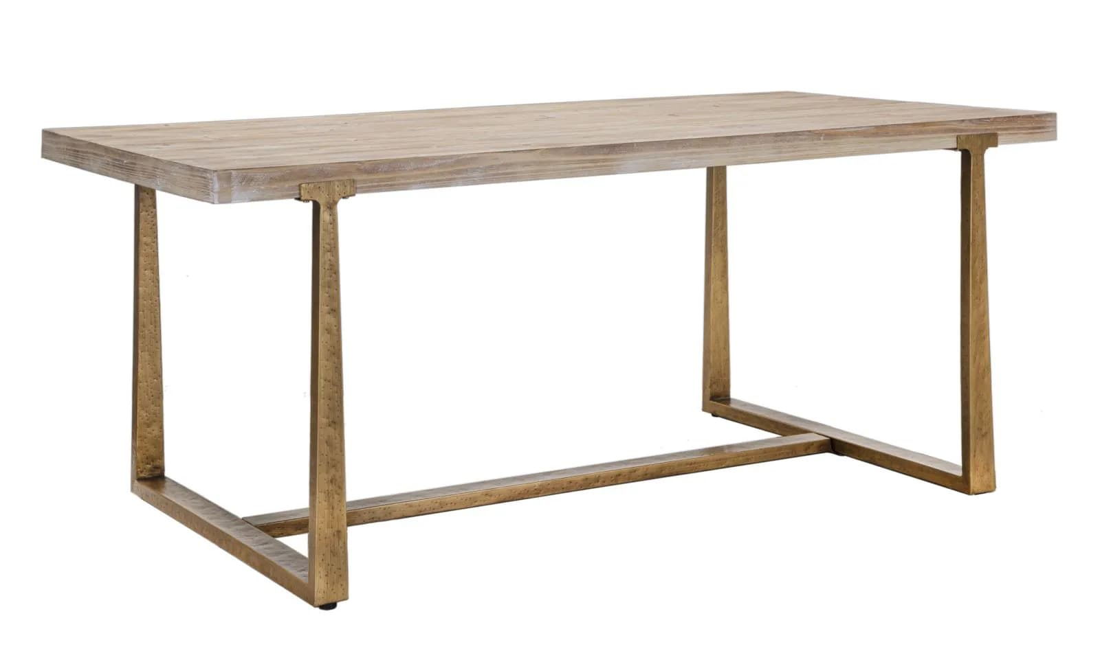 Jedálenský stôl Ankara 180 cm hnedý/zlatý 1