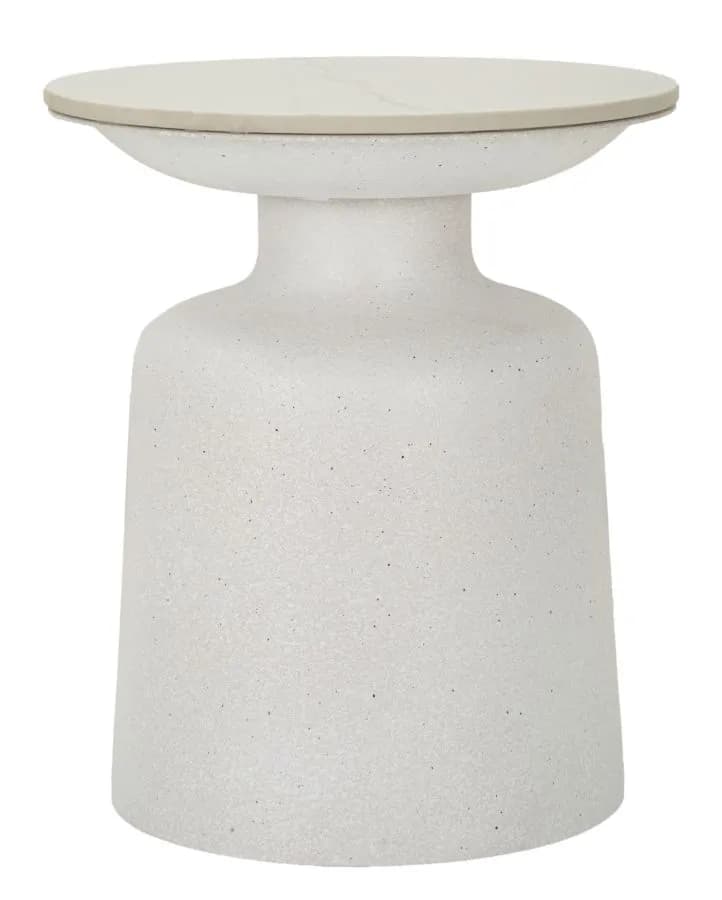 Odkladací stolík Fush 40 cm biely 1