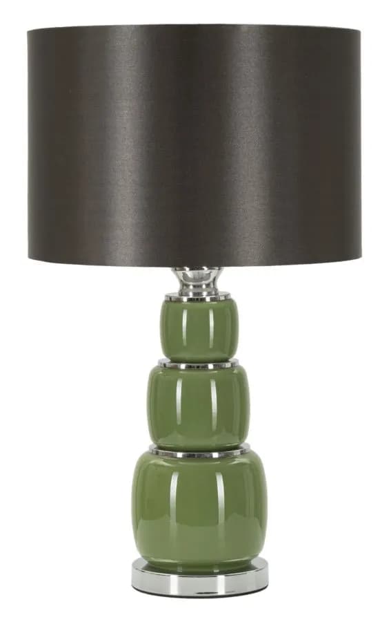 Stolná lampa Eva Tri 55 cm čierno-zelená