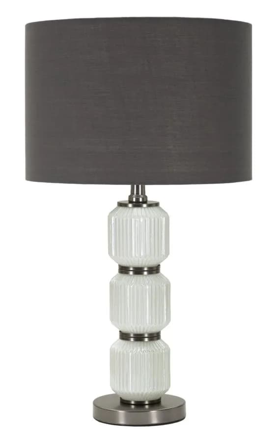 Stolná lampa Jasná Trojka 57 cm šedo-biela 1