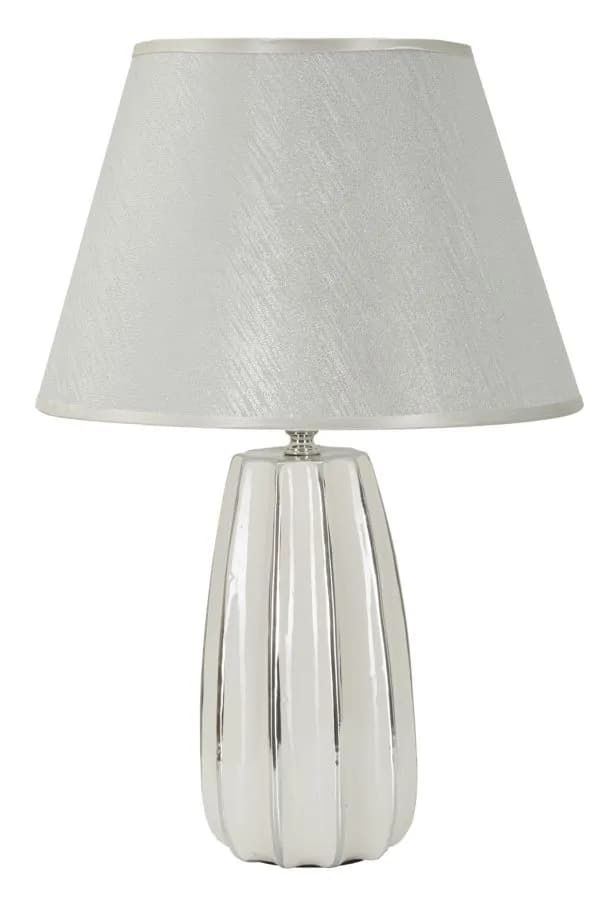Stolná lampa Emmi 45 cm bielo-strieborná