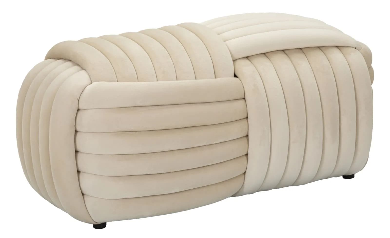 Lavica Softy 90 cm zamat krémová