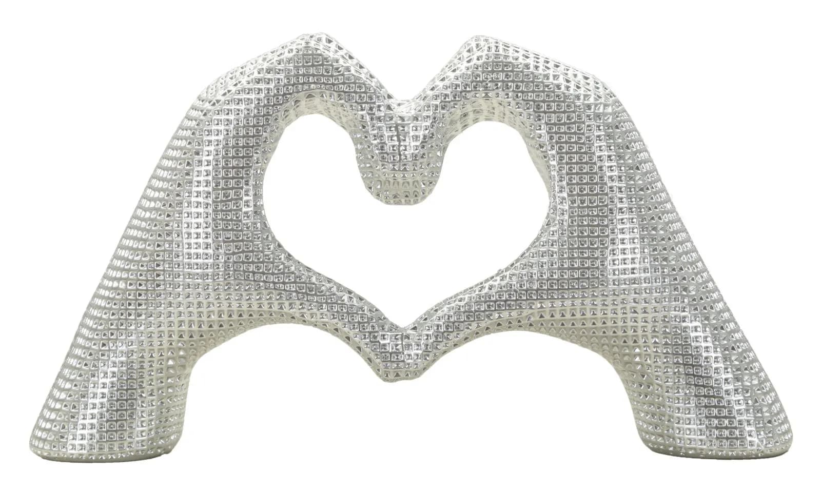 Dekorácia Hands Lover 25 cm strieborná 1