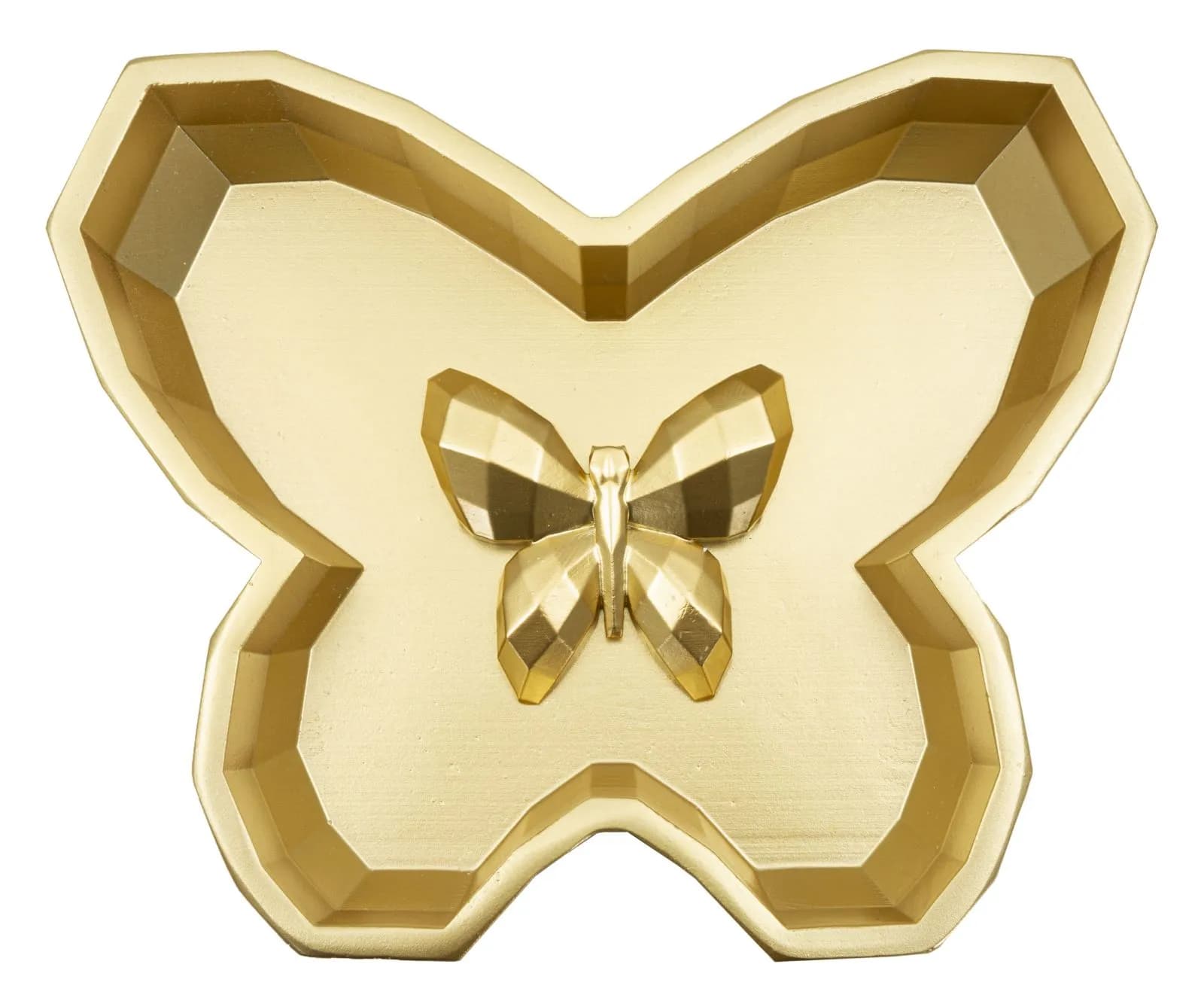 Dekoratívna odkladacia miska Butterfly 20,5 cm zlatá 1